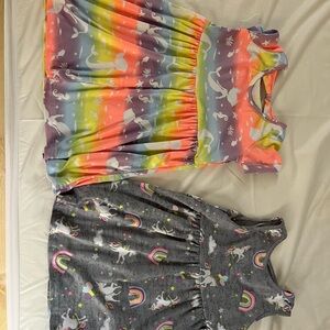2 - Colorful Unicorn Dresses for Kids